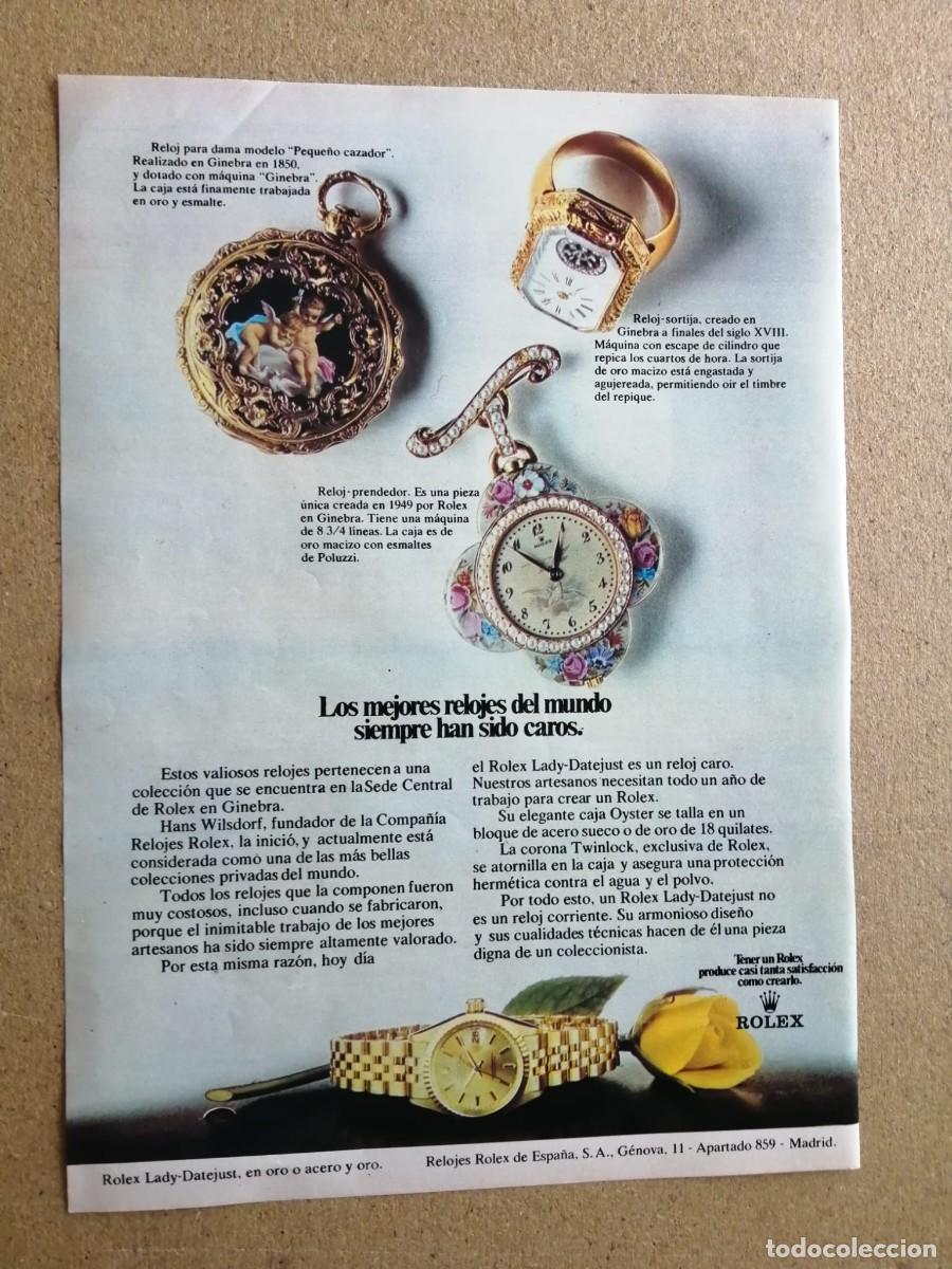 Otros art&iacute;culos de coleccionismo en papel: ANUNCIO. ROLEX......