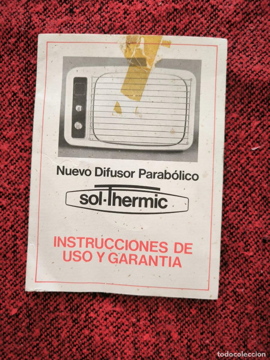 Paper Collecting Others: Manual Original Difusor Parab&oacute;lico Sol-Thermic Instrucciones De Uso Y Garant&iacute;a Vintage