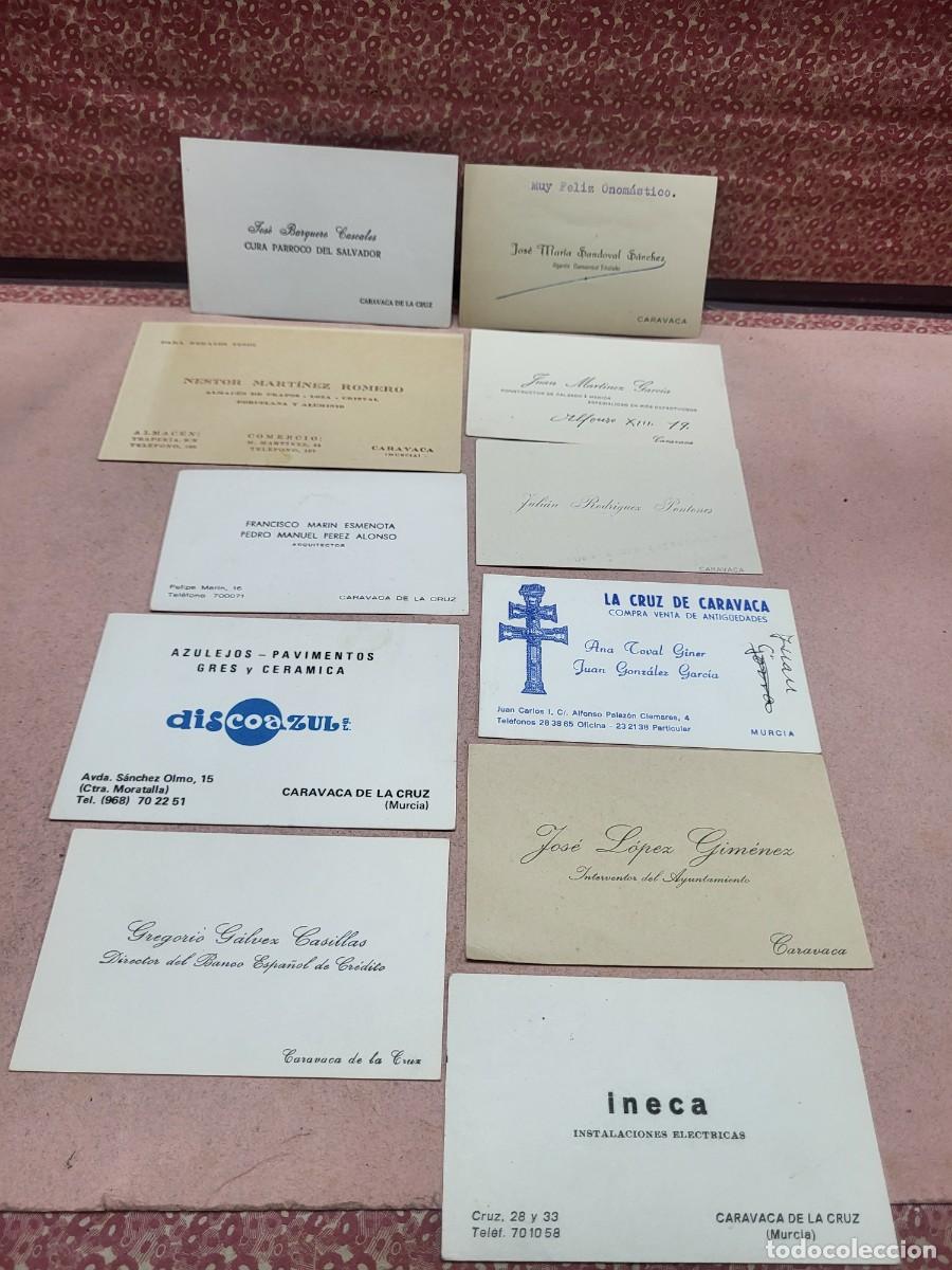 Paper Collecting Others: LOTE TARJETAS DE VISITA CARAVACA DE LA CRUZ MURCIA