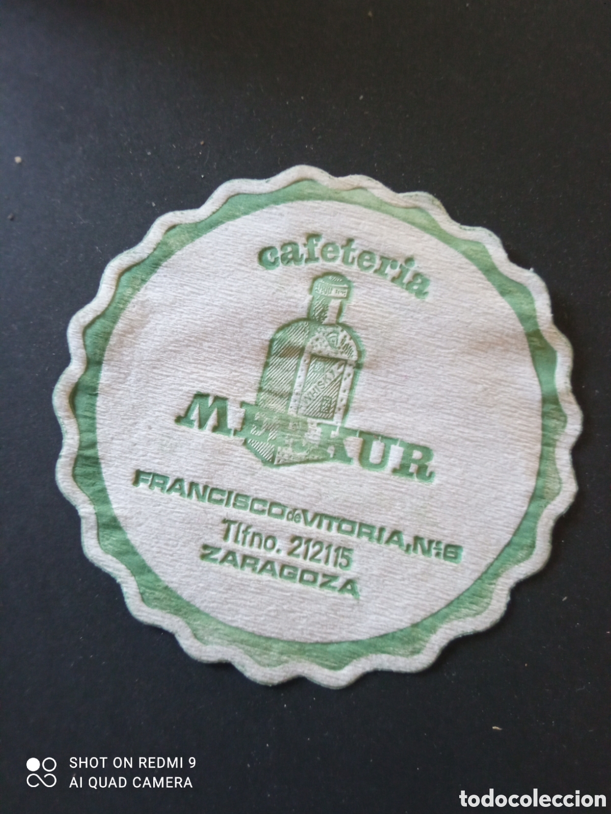 Otros art&iacute;culos de coleccionismo en papel: Posa basos Cafeter&iacute;a merkur francisco de Vitoria n6 (Zaragoza)