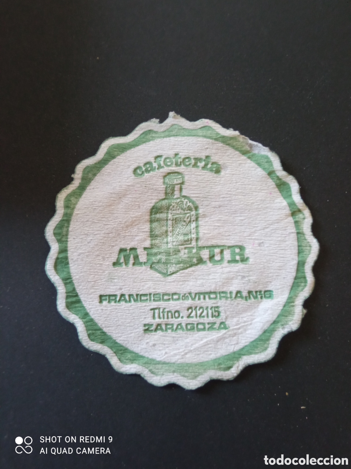 Otros art&iacute;culos de coleccionismo en papel: Posa vasos Cafeter&iacute;a merkur francisco de Vitoria n6 (Zaragoza)