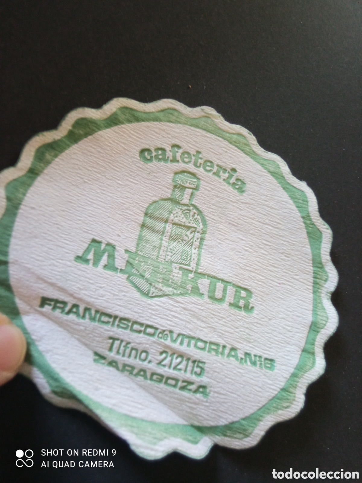 Otros art&iacute;culos de coleccionismo en papel: Posa vasos Cafeter&iacute;a merkur francisco de Vitoria n6 (Zaragoza)