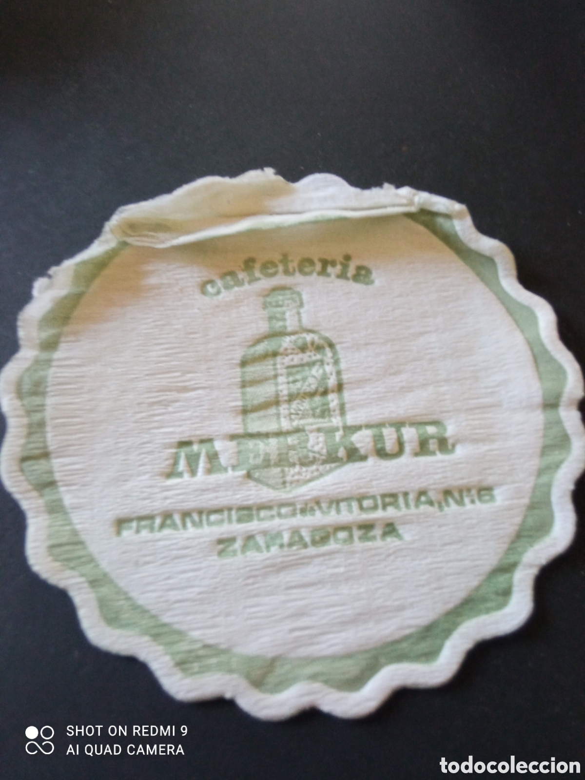 Otros art&iacute;culos de coleccionismo en papel: Posa vasos Cafeter&iacute;a merkur francisco de Vitoria n6 (Zaragoza)