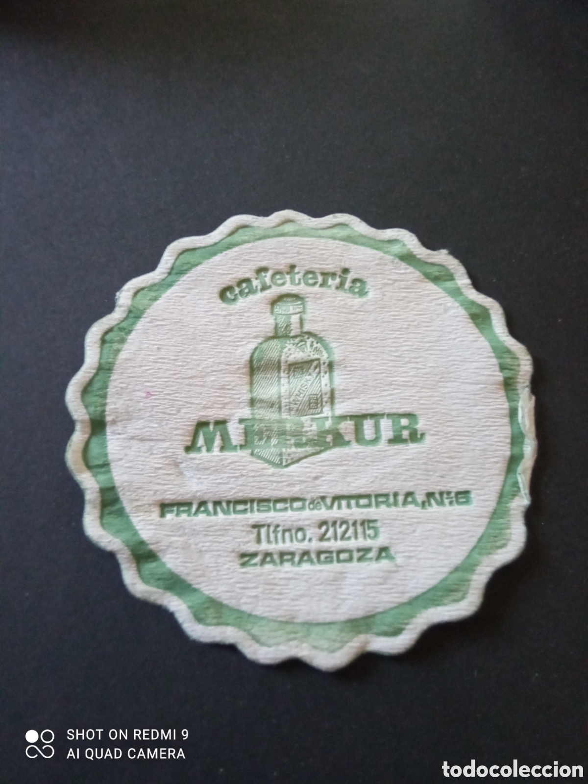 Otros art&iacute;culos de coleccionismo en papel: Posa vasos Cafeter&iacute;a merkur francisco de Vitoria n6 (Zaragoza)