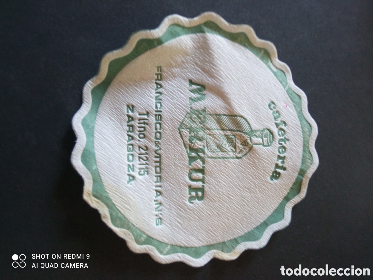 Otros art&iacute;culos de coleccionismo en papel: Posa vasos Cafeter&iacute;a merkur francisco de Vitoria n6 (Zaragoza)