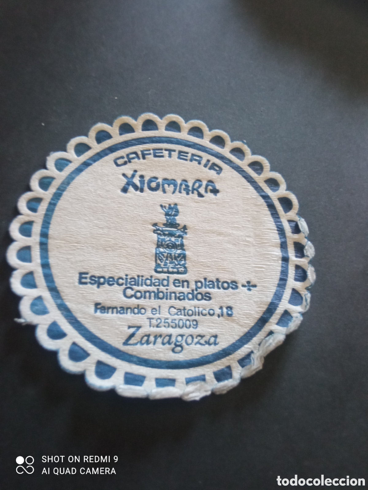 Otros art&iacute;culos de coleccionismo en papel: Posavasos zaragoza cafeter&iacute;a xiomara