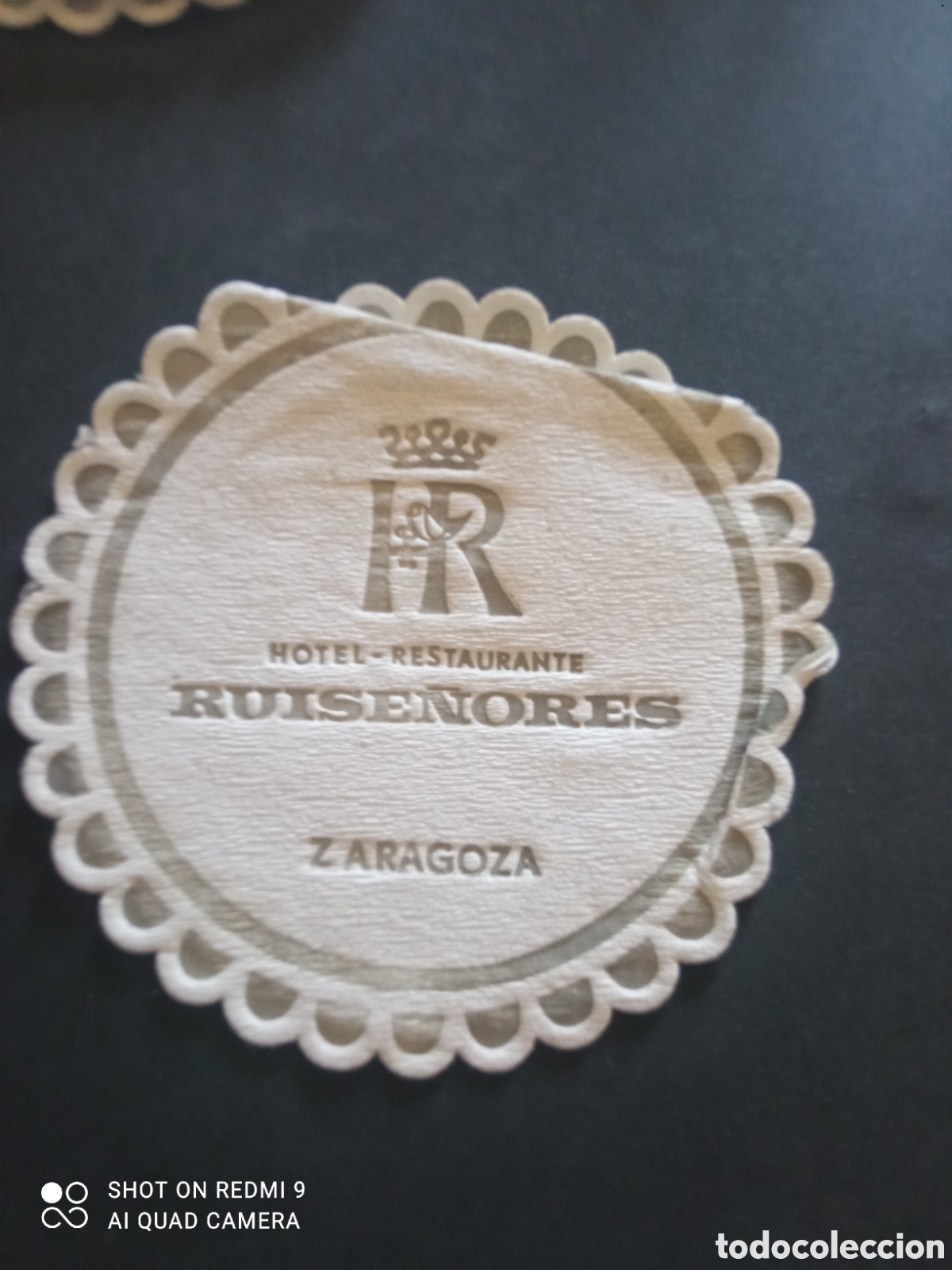 Otros art&iacute;culos de coleccionismo en papel: Posavasos zaragoza hotel restaurante ruise&ntilde;ores