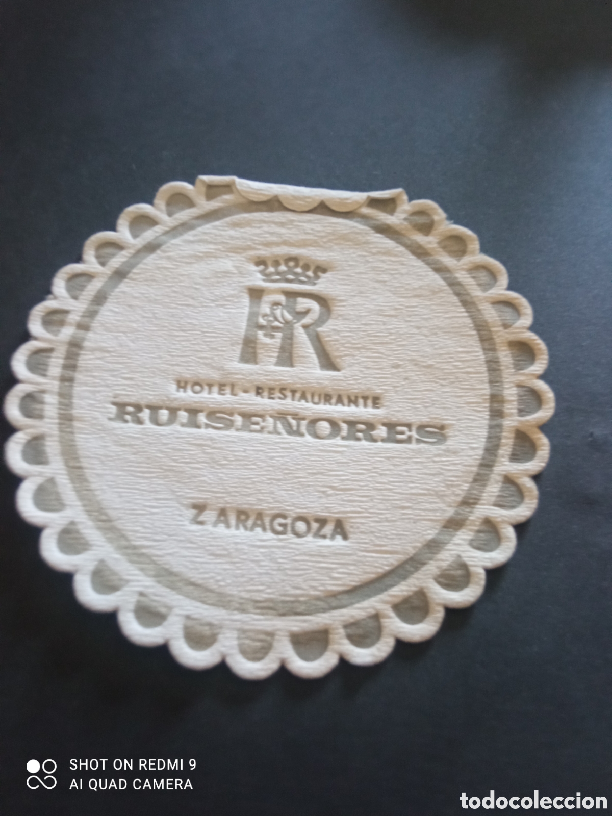 Otros art&iacute;culos de coleccionismo en papel: Posavasos zaragoza hotel restaurante ruise&ntilde;ores