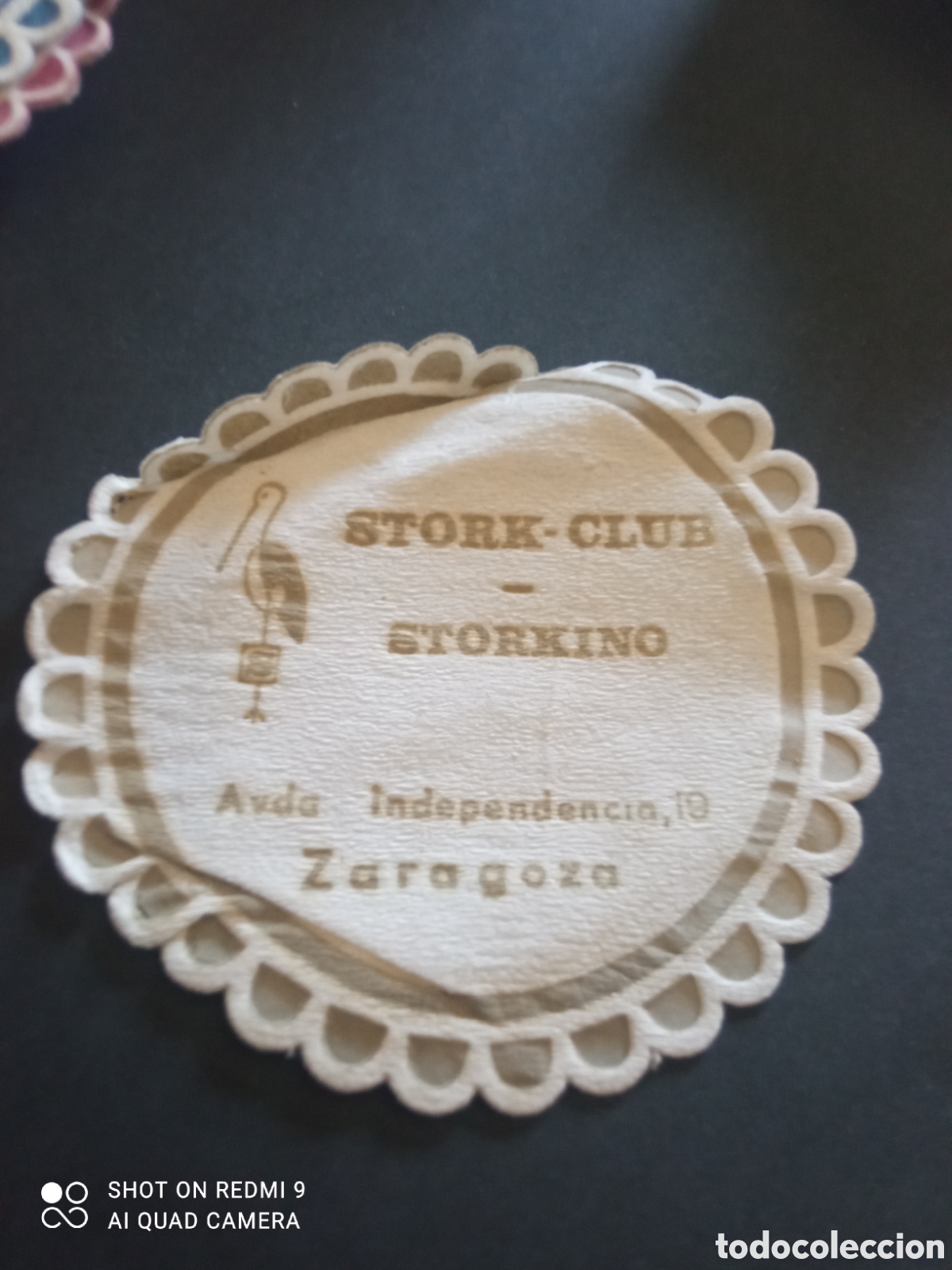 Otros art&iacute;culos de coleccionismo en papel: Posavasos zaragoza stork club storkino