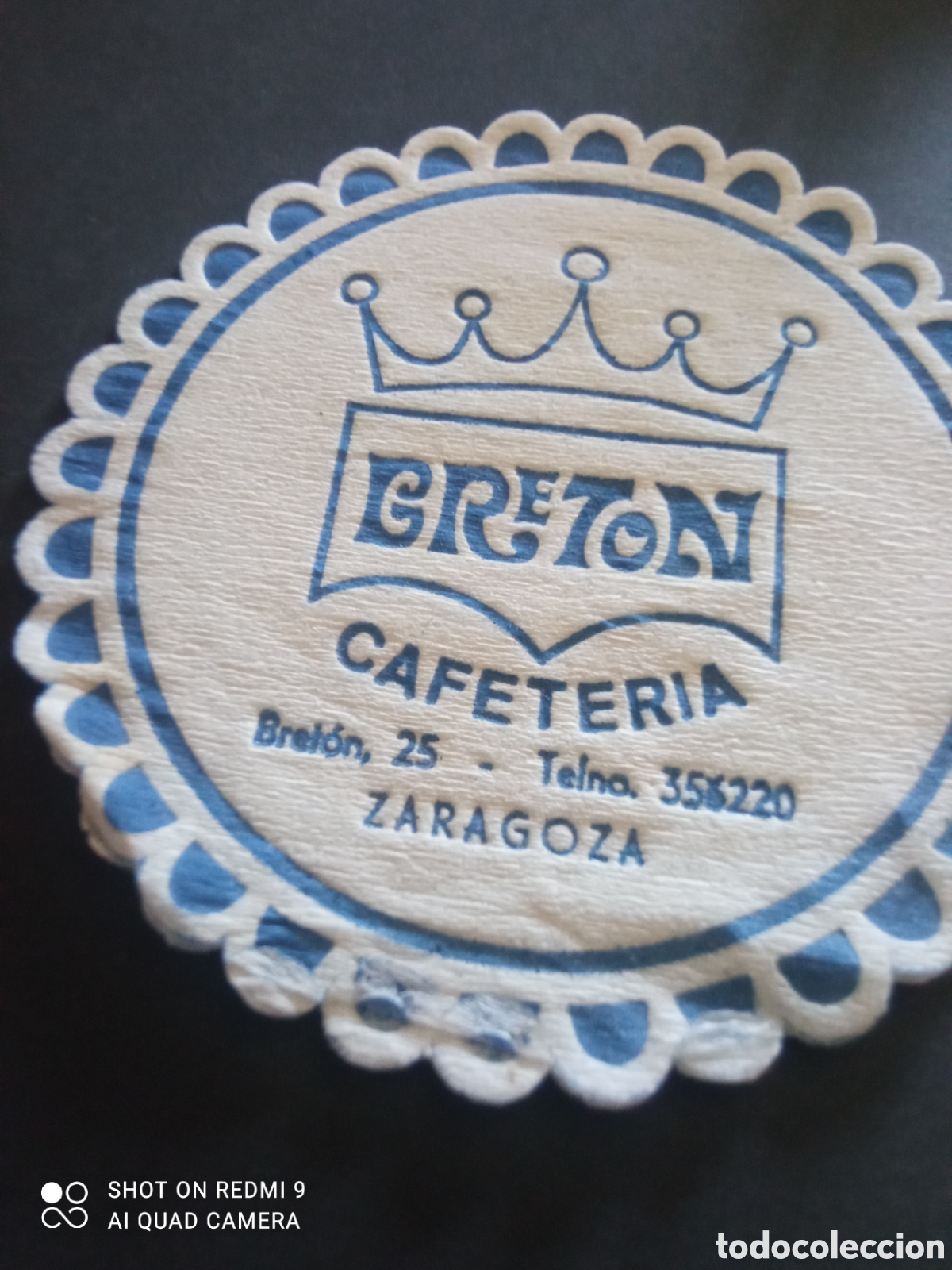 Otros art&iacute;culos de coleccionismo en papel: Posavasos zaragoza greton cafeter&iacute;a