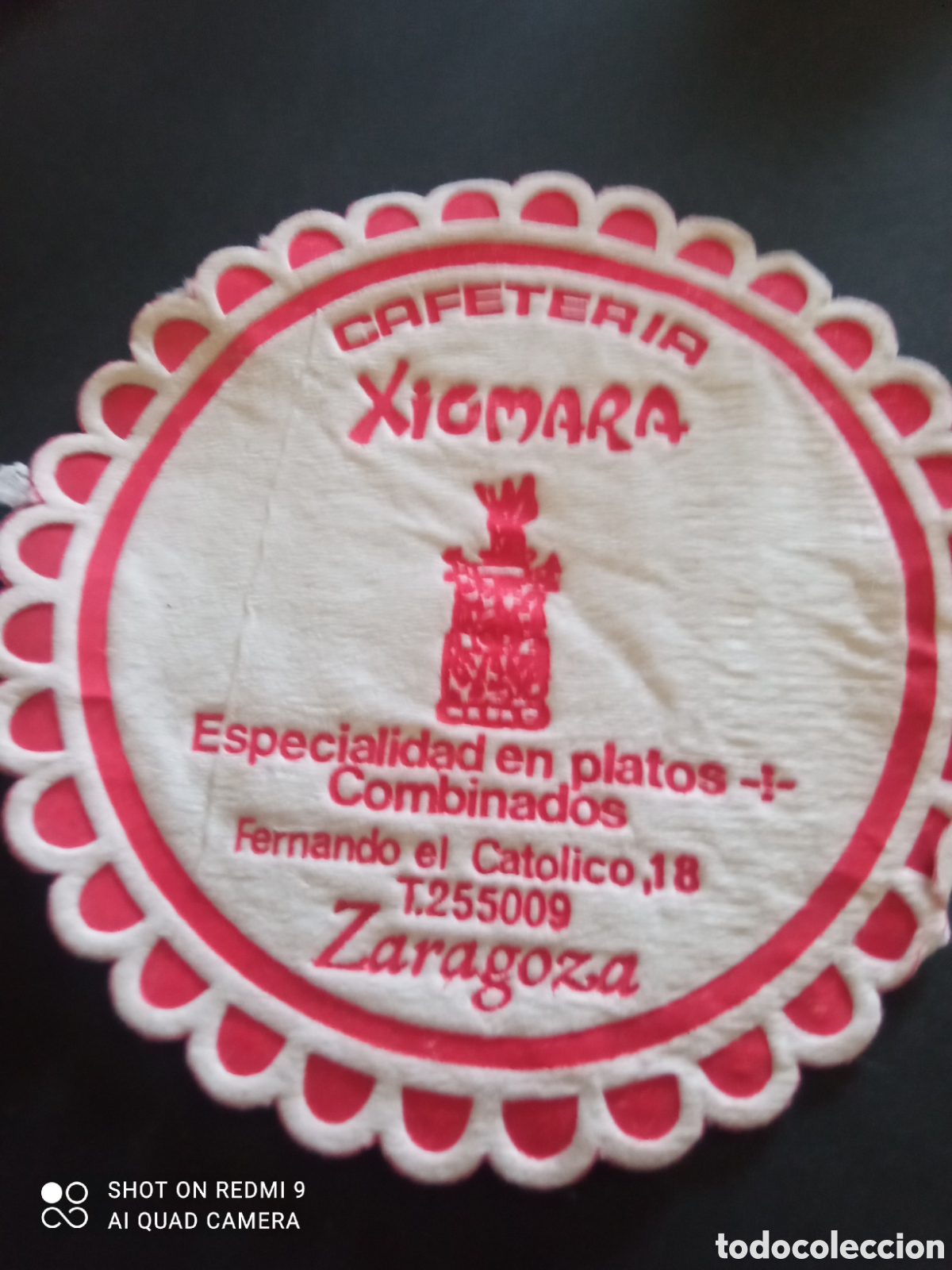 Otros art&iacute;culos de coleccionismo en papel: Posavasos zaragoza cafeter&iacute;a xiomara