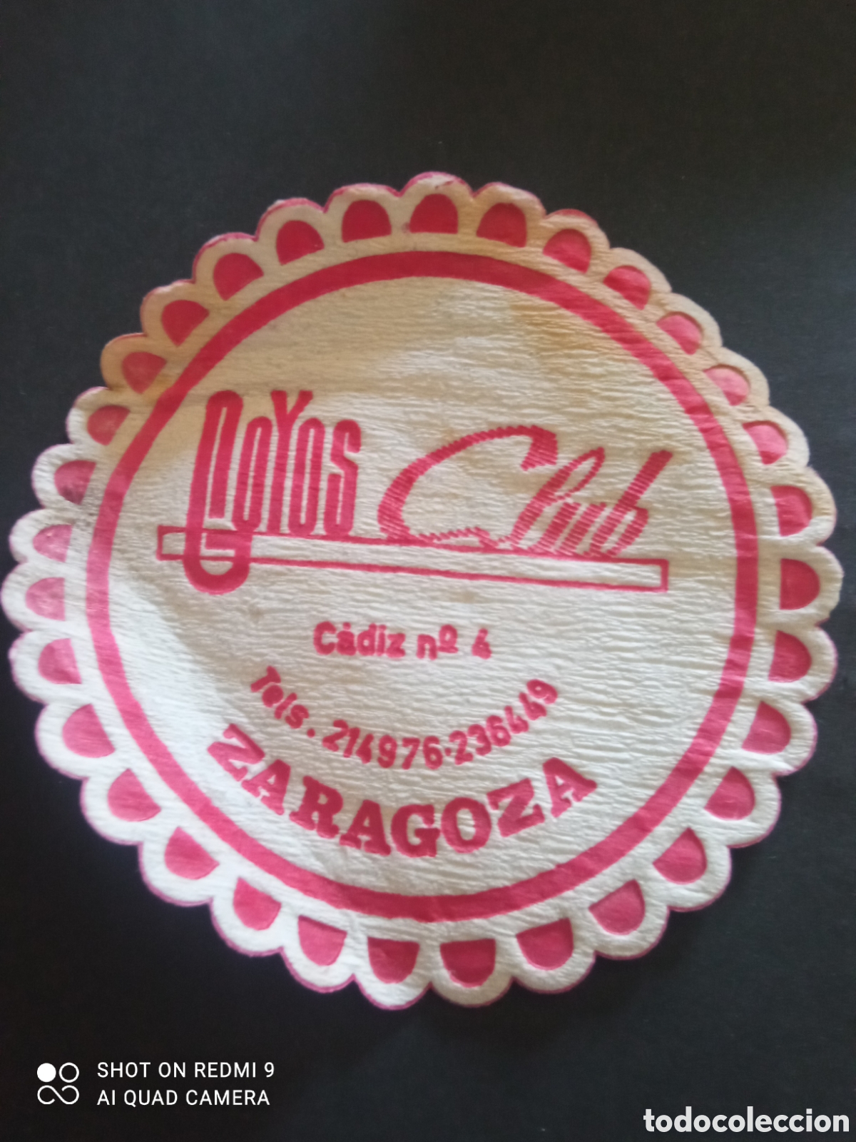 Otros art&iacute;culos de coleccionismo en papel: Posavasos zaragoza goyos club