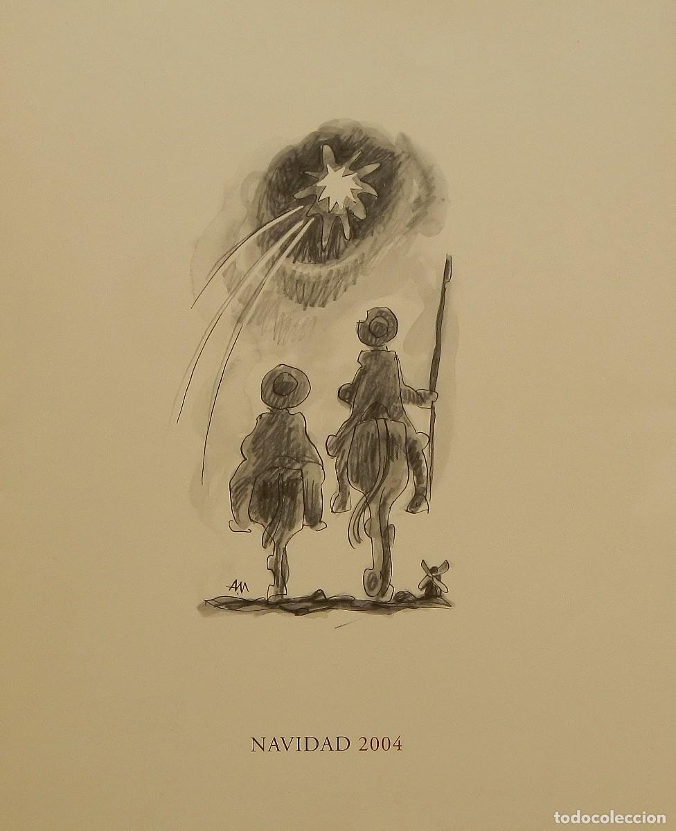 Otros art&iacute;culos de coleccionismo en papel: Don Quijote de la Mancha. Ilustrado Antonio Mingote. Navidad 2004. 12 p&aacute;ginas. Libreto. 37x30 cm.