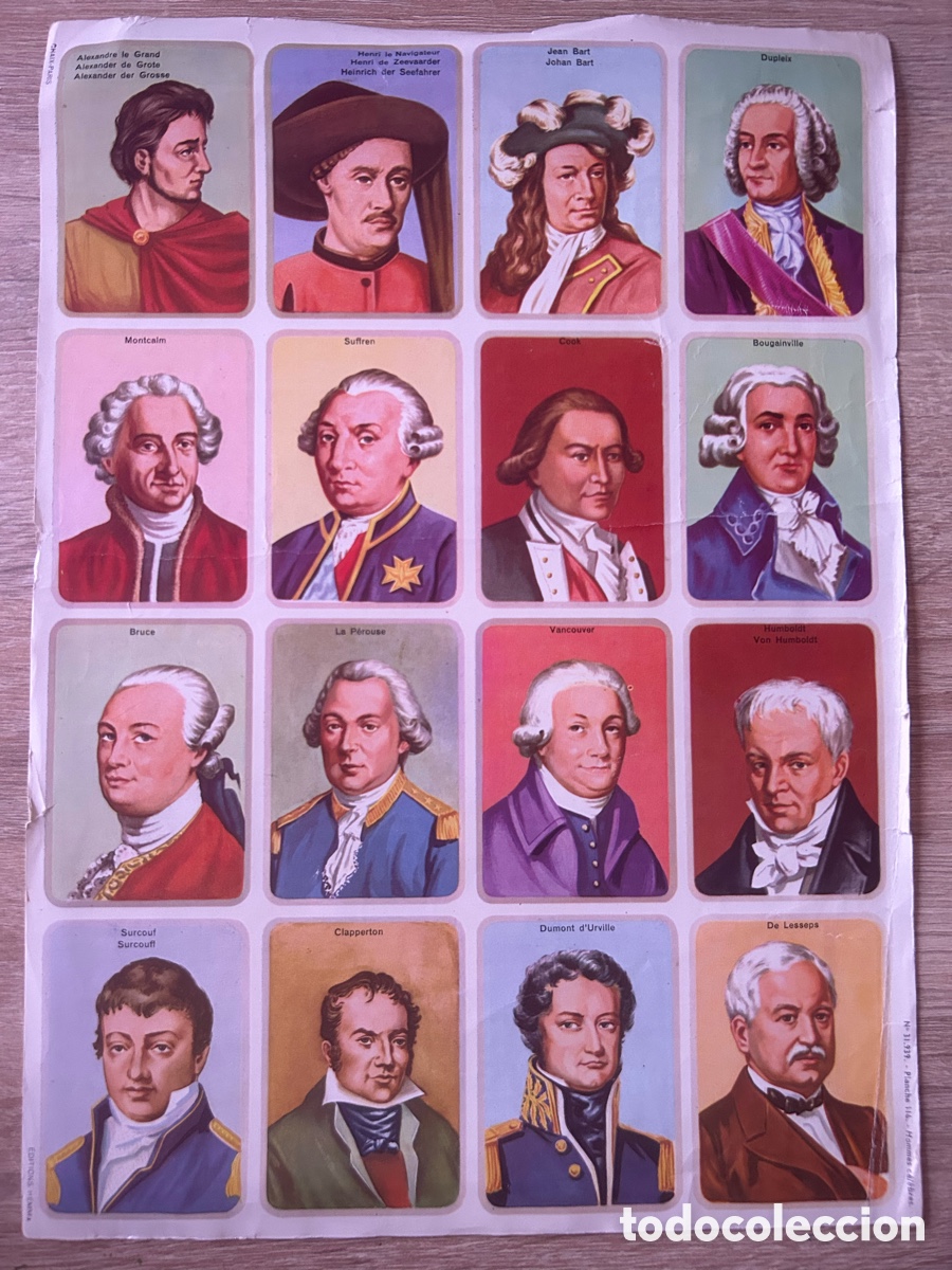 Sammelleidenschaft Andere Papierartikel: hommes c&eacute;lebres cromos lamina