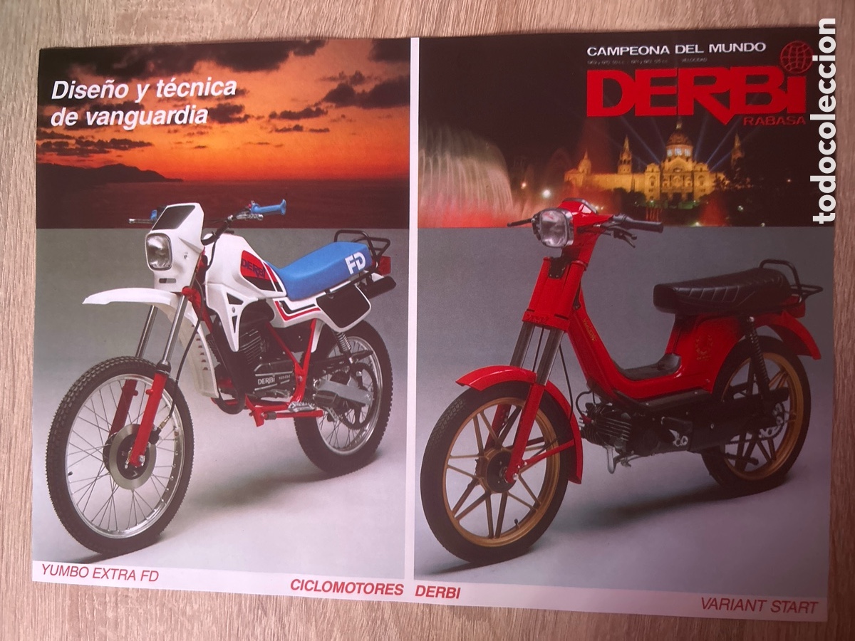 Otros art&iacute;culos de coleccionismo en papel: Folleto ciclomotor derbi yumbo y variant star