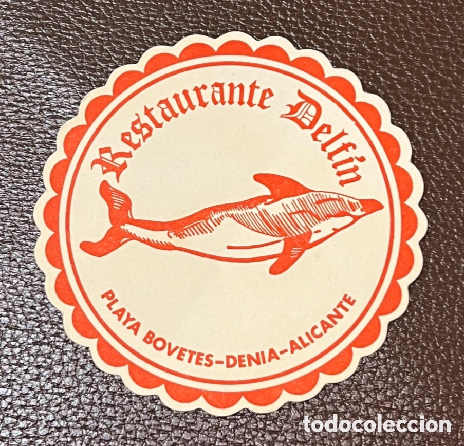 Otros art&iacute;culos de coleccionismo en papel: Posavasos. Restsurante DELF&Iacute;N. Denia. Alicante. A&ntilde;os 70.