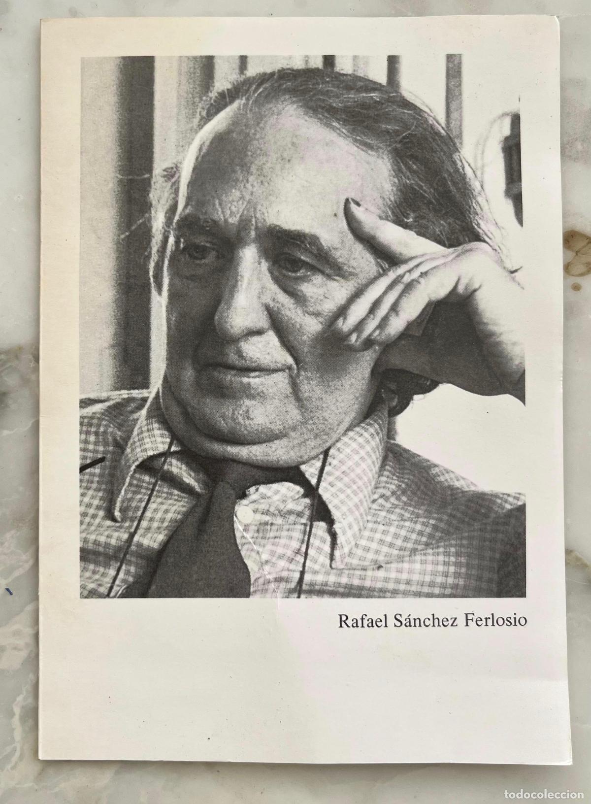 Otros art&iacute;culos de coleccionismo en papel: RAFAEL SANCHEZ FERLOSIO. TARJETA PROMOCIONAL 4 PAGINAS CIRCULO LECTORES. 11 X 15 CM