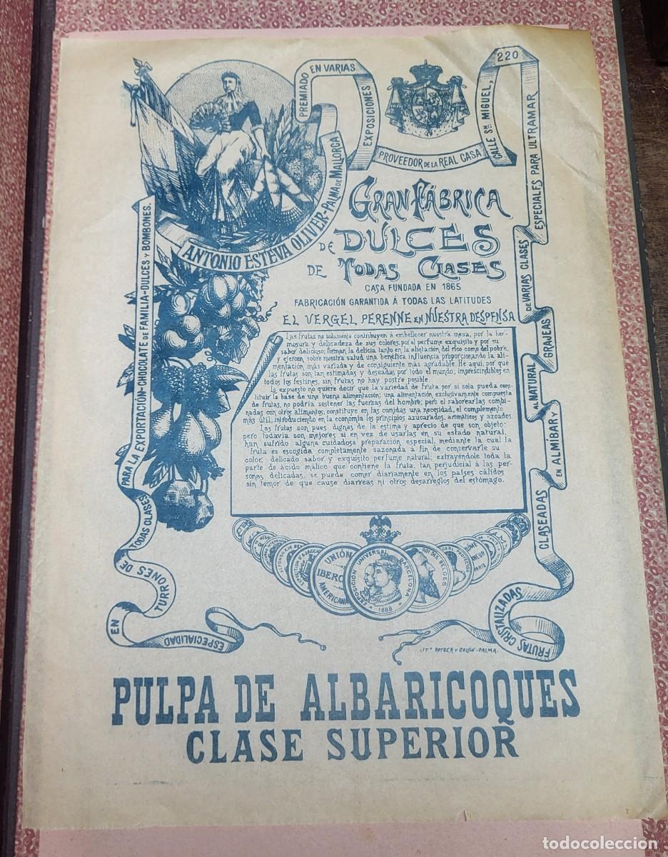 Otros art&iacute;culos de coleccionismo en papel: GRAN FABRICA DULCES ESTEVA OLIVER PALMA DE MALLORCA PULPA DE ALBARICOQUE PUBLICIDAD