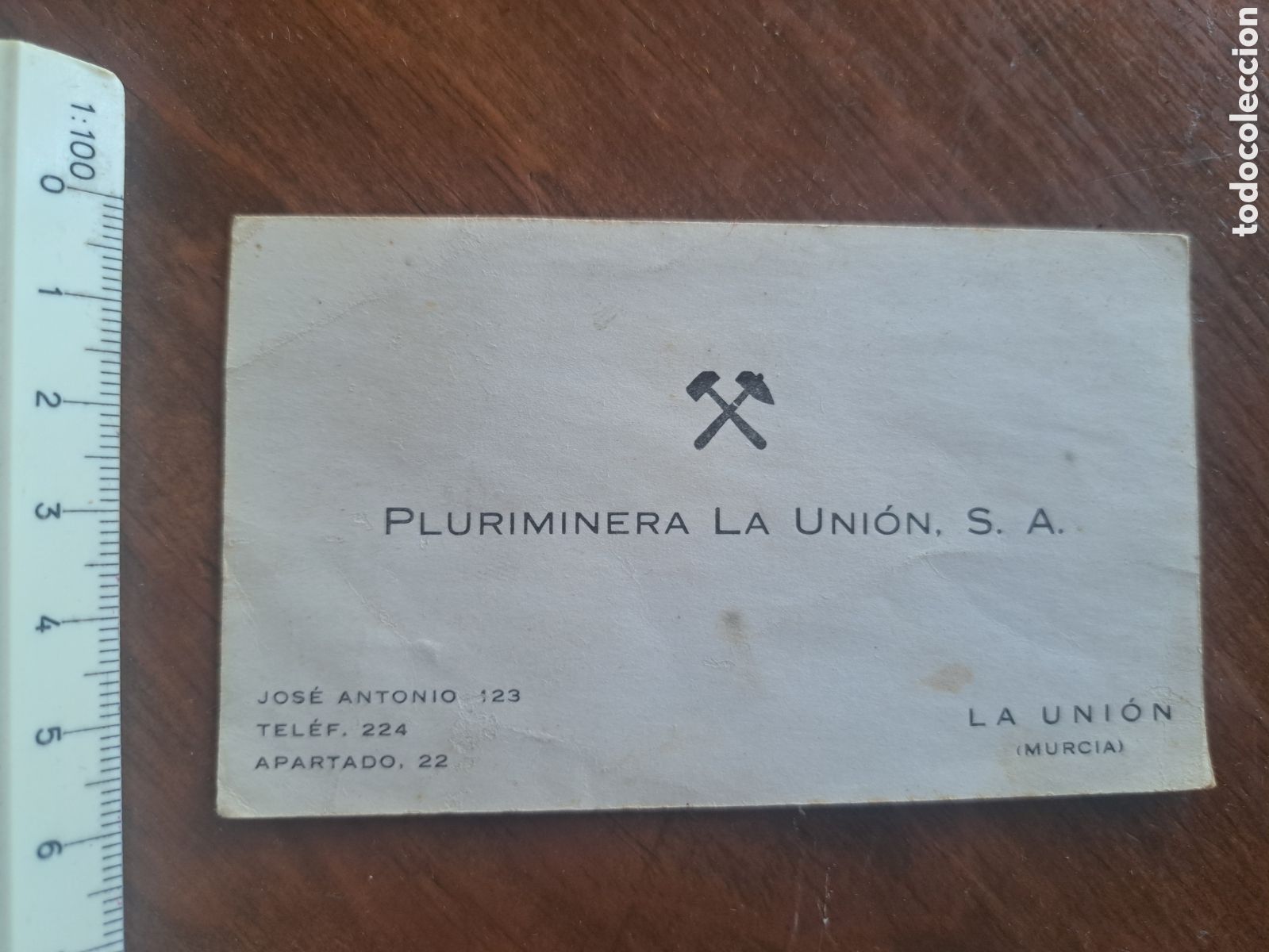Otros art&iacute;culos de coleccionismo en papel: Jml Tarjeta de Visita Pluriminera La Union, Murcia, Mineria. Minas