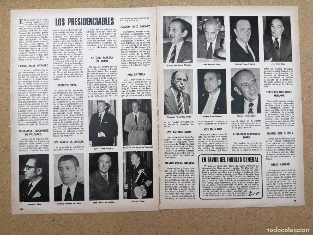 Otros art&iacute;culos de coleccionismo en papel: REPORTAJE. LOS PRESIDENCIABLES