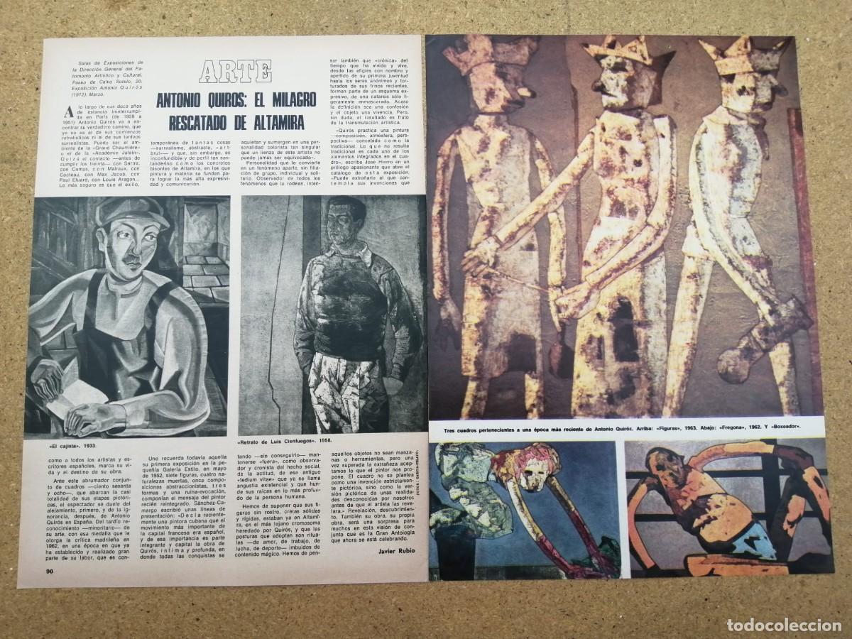 Otros art&iacute;culos de coleccionismo en papel: REPORTAJE ARTE. ANTONIO QUIROS, EL MILAGRO RESCATADO DE ALTAMIRA