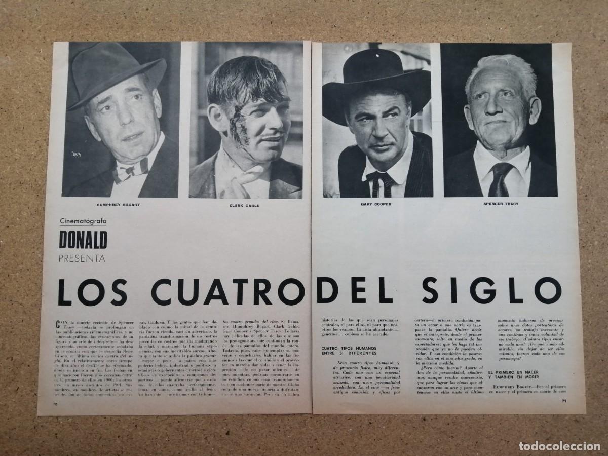 Otros art&iacute;culos de coleccionismo en papel: REPORTAJE. CLARK GABLE - SPENCER TRACY - HUMPHREY BOGART - GARY COOPER