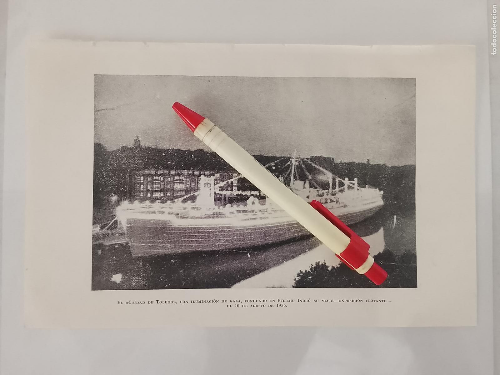 Otros art&iacute;culos de coleccionismo en papel: 21X 13 IMAGEN BARCO EL CIUDAD DE TOLEDO ILUMINACION DE GALA FONDEADO EN BILBAO EXPOSICION FLOTANTE