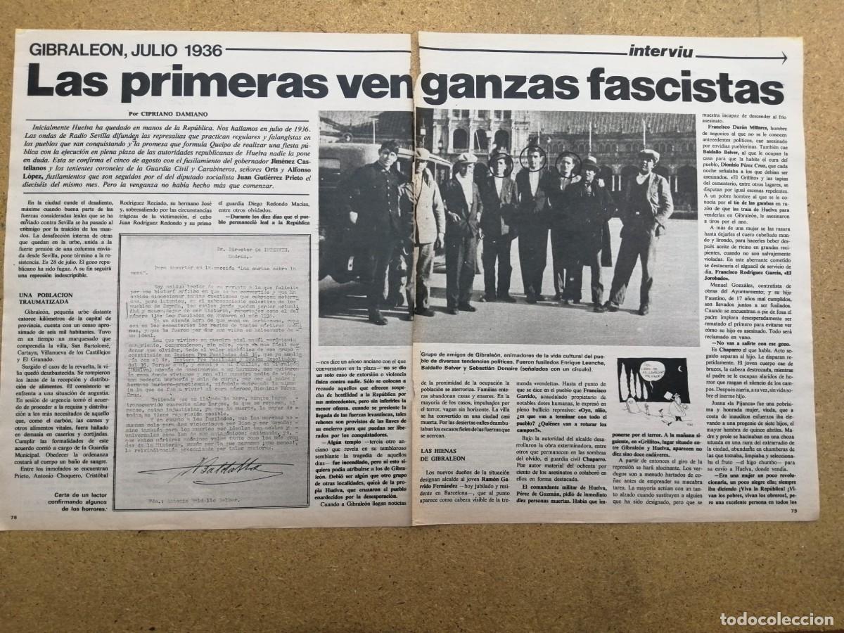 Otros art&iacute;culos de coleccionismo en papel: REPORTAJE. GIBRALEON 1936, LAS PRIMERAS VENGANZAS FASCISTAS