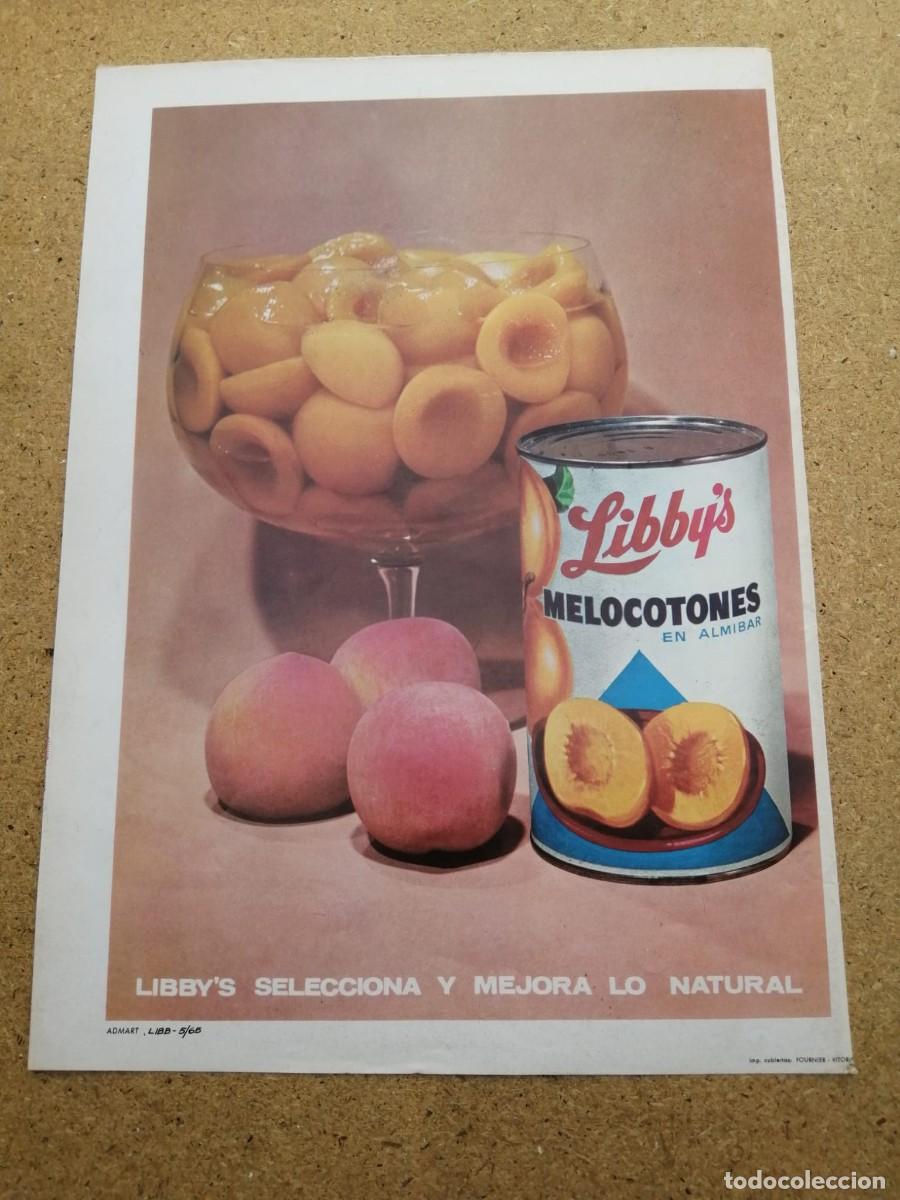 Otros art&iacute;culos de coleccionismo en papel: ANUNCIO. MELOCOTONES EN ALMIBAR LIBBY'S