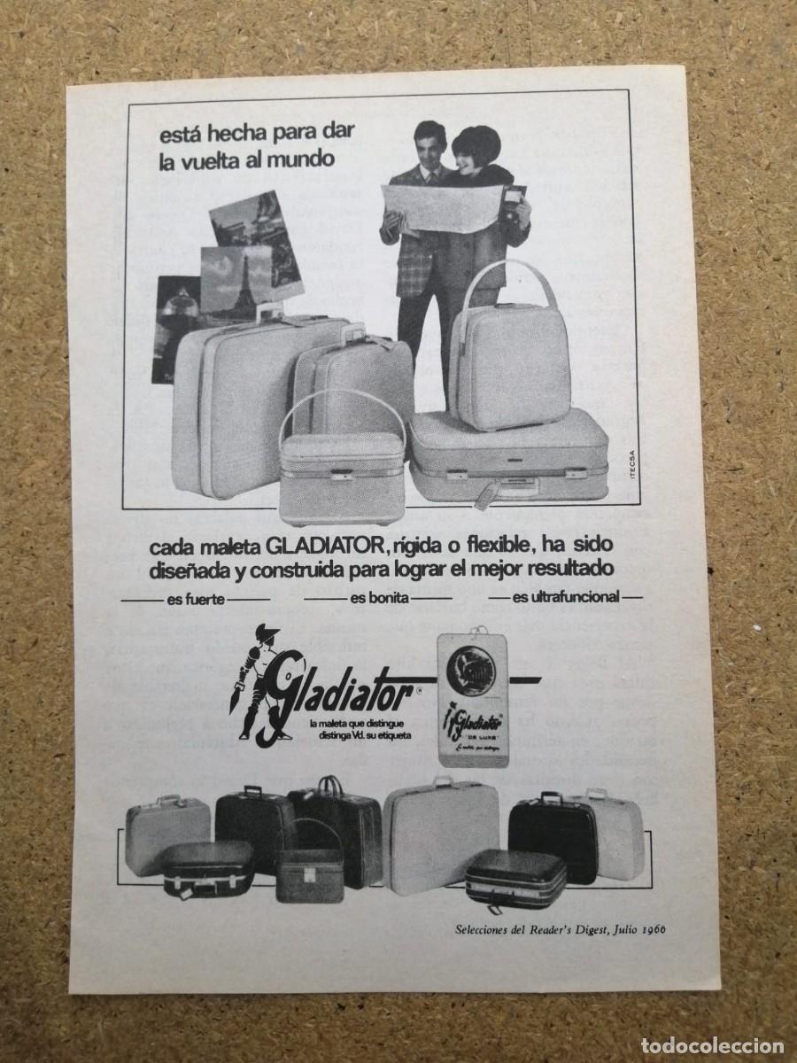 Otros art&iacute;culos de coleccionismo en papel: ANUNCIO. MALETA GLADIATOR