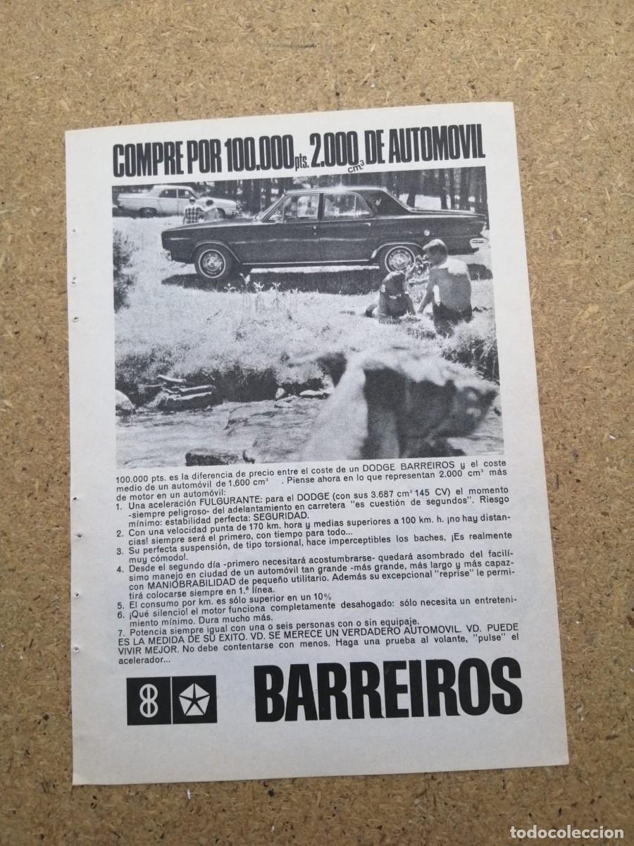 Otros art&iacute;culos de coleccionismo en papel: ANUNCIO. BARREIROS..