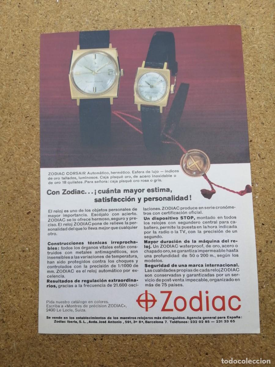 Otros art&iacute;culos de coleccionismo en papel: ANUNCIO. RELOJES ZODIAC