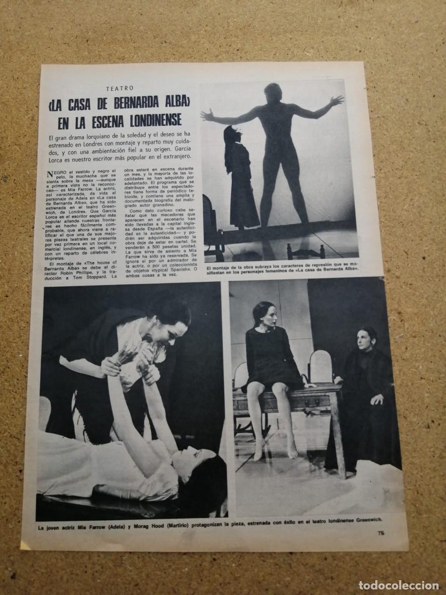 Otros art&iacute;culos de coleccionismo en papel: REPORTAJE. LA CASA DE BERNARDA ALBA EN LOS ESCENARIOS DE LONDRES
