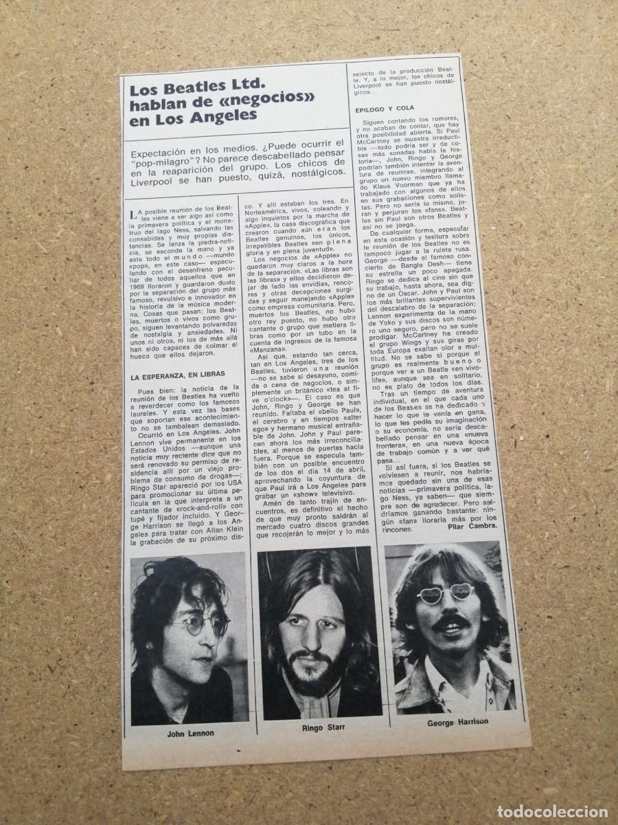 Otros art&iacute;culos de coleccionismo en papel: REPORTAJE. LOS BEATLES HABLAN DE NEGOCIOS EN LOS ANGELES