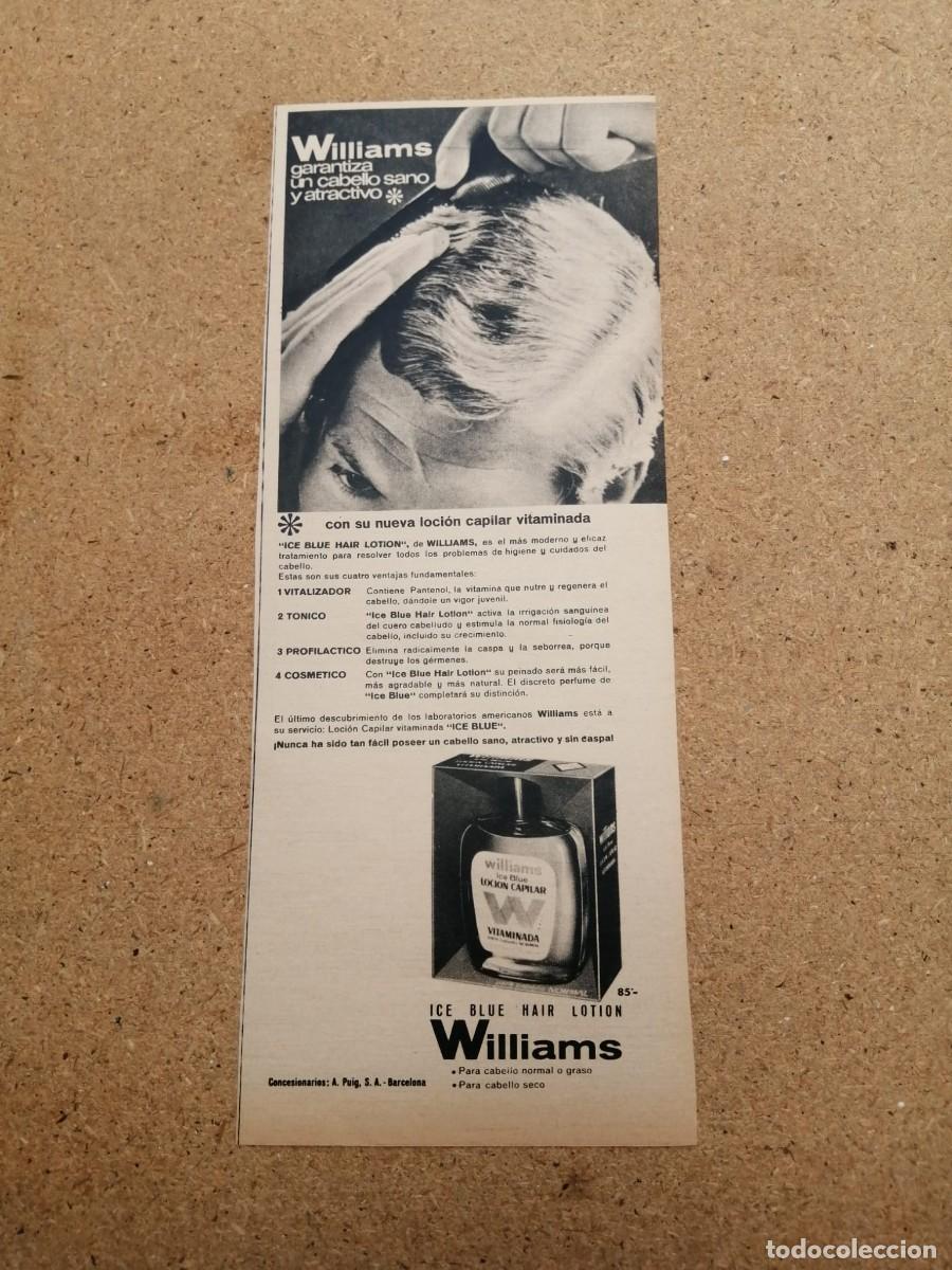 Otros art&iacute;culos de coleccionismo en papel: ANUNCIO. ICE BLUE HAIR WILLIAMS
