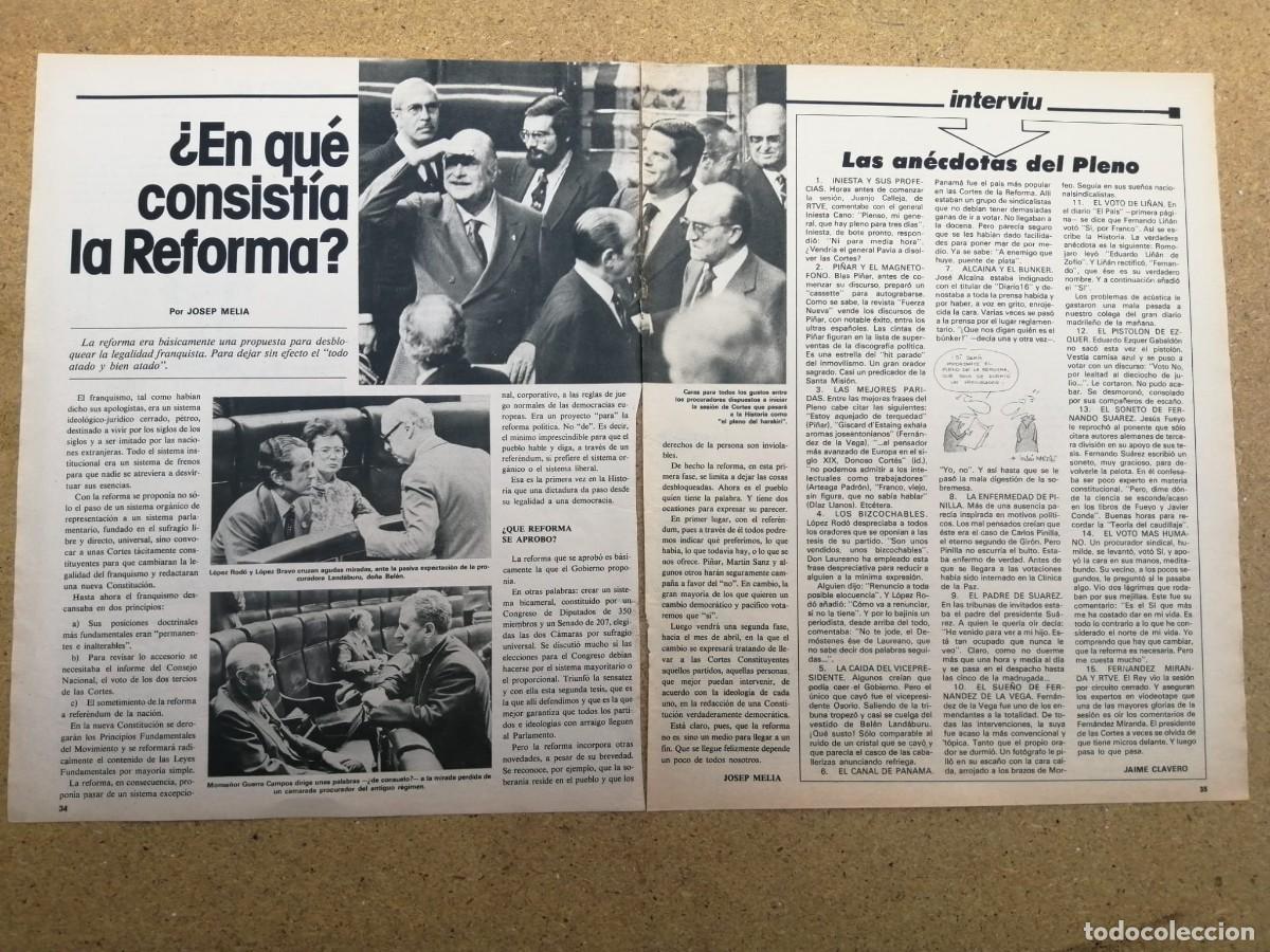 Otros art&iacute;culos de coleccionismo en papel: REPORTAJE. EN QUE CONSISTIO LA REFORMA?