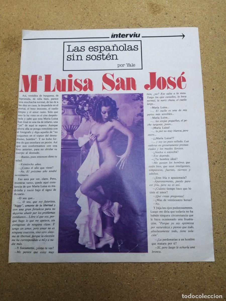 Otros art&iacute;culos de coleccionismo en papel: REPORTAJE. LAS ESPA&Ntilde;OLAS SIN SOSTEN (YALE). MARIA LUISA SAN JOSE