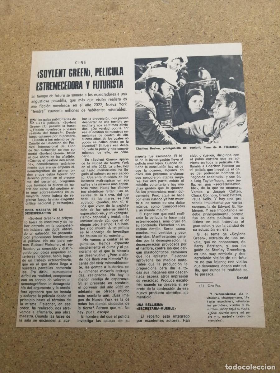 Otros art&iacute;culos de coleccionismo en papel: CRITICA CINEMATOGRAFICA. CUANDO EL DESTINO NOS ALCANCE (RICHARD FLEISCHER)