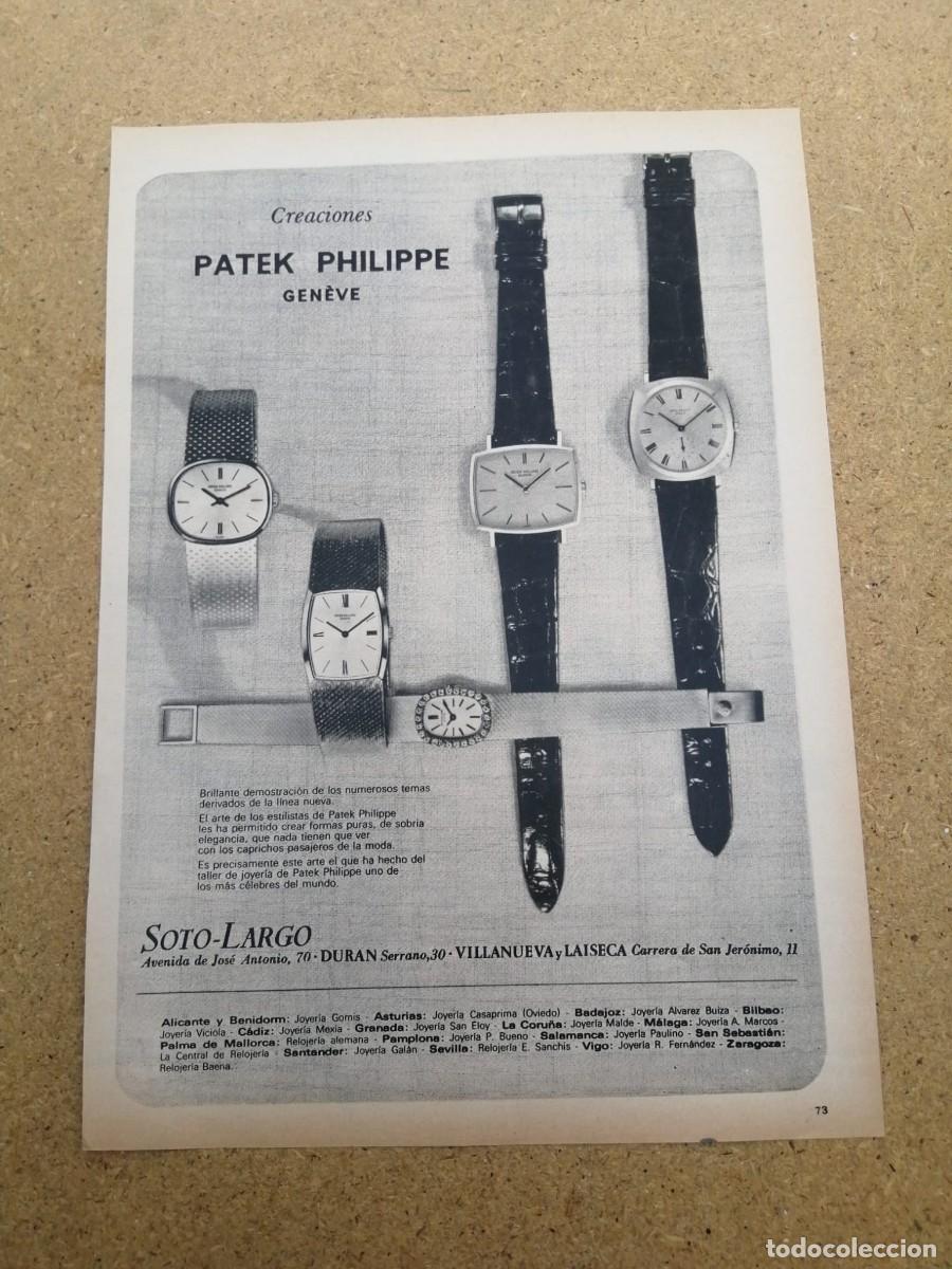 Otros art&iacute;culos de coleccionismo en papel: ANUNCIO. RELOJES PATEK PHILIPPE
