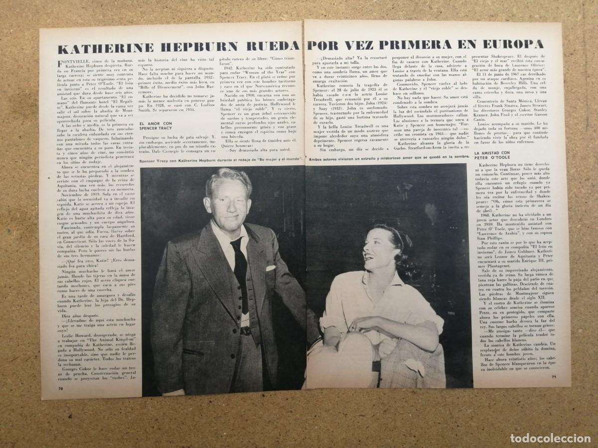 Otros art&iacute;culos de coleccionismo en papel: REPORTAJE. KATHARINE HEPBURN EN EL RODAJE DE EL LEON EN INVIERNO