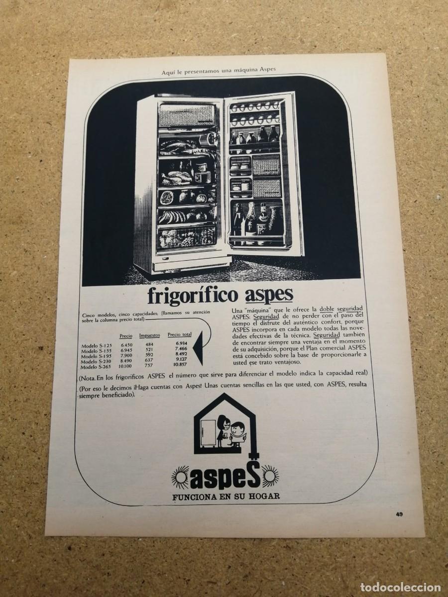 Otros art&iacute;culos de coleccionismo en papel: ANUINCIO. FRIGORIFICO ASPES