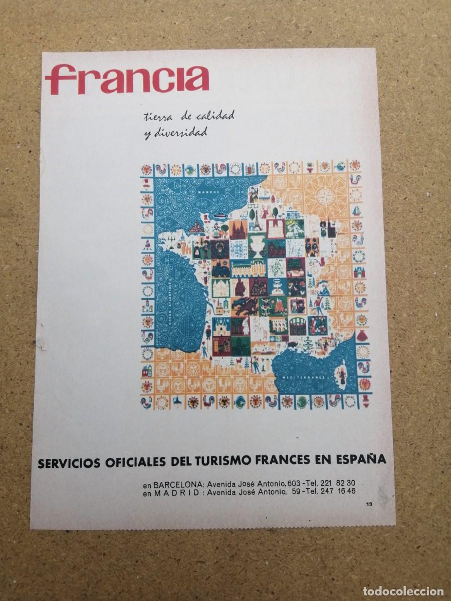 Otros art&iacute;culos de coleccionismo en papel: ANUNCIO. FRANCIA. SERVICIOS OFICIALES DEL TURISMO FRANCES EN ESPA&Ntilde;A