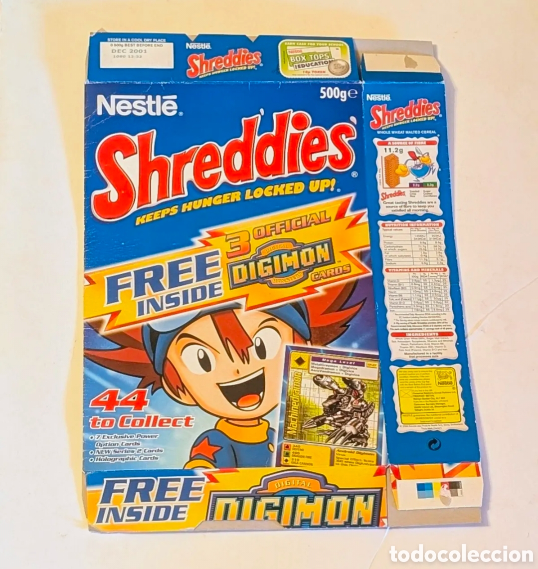 Otros art&iacute;culos de coleccionismo en papel: Caja cereales cromos cards Digimon. Pok&eacute;mon. Nestl&eacute;. &iexcl;Muy Rara!!
