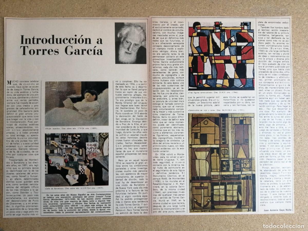 Otros art&iacute;culos de coleccionismo en papel: REPORTAJE ARTE. INTRODUCCION A TORRES GARCIA