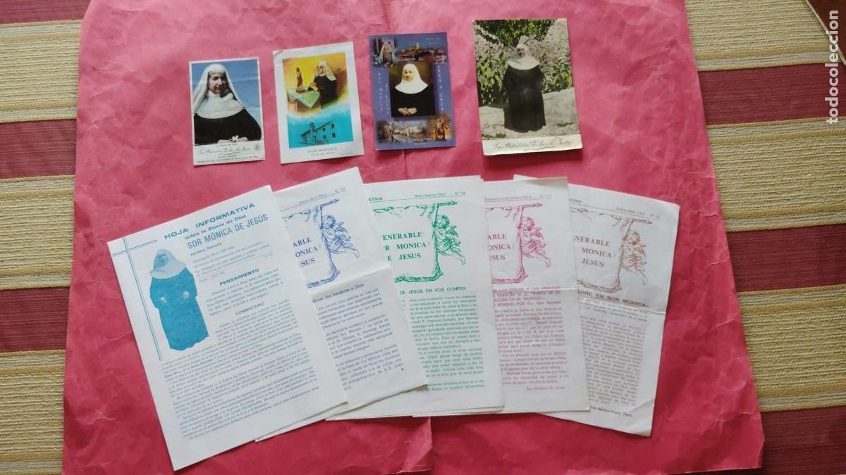 Otros art&iacute;culos de coleccionismo en papel: SOR MONICA TODA DE JESUS.-ESTAMPAS RELIGIOSAS.-POSTAL.-HOJAS INFORMATIVAS.-BAEZA.