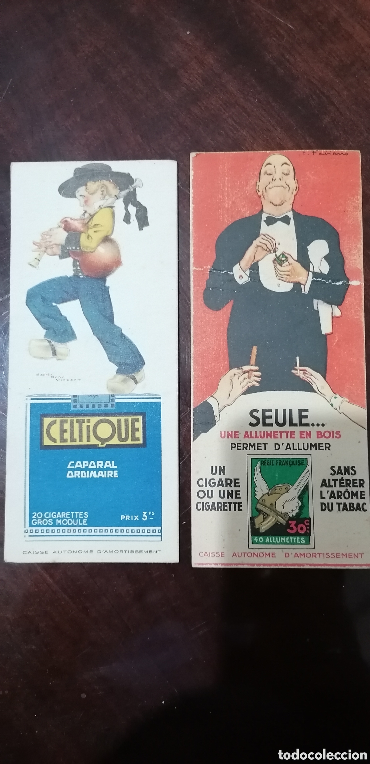 Otros art&iacute;culos de coleccionismo en papel: 2 PUBLICIDAD TABACO ORIGINAL TARJETAS 16 X 6,5 CM