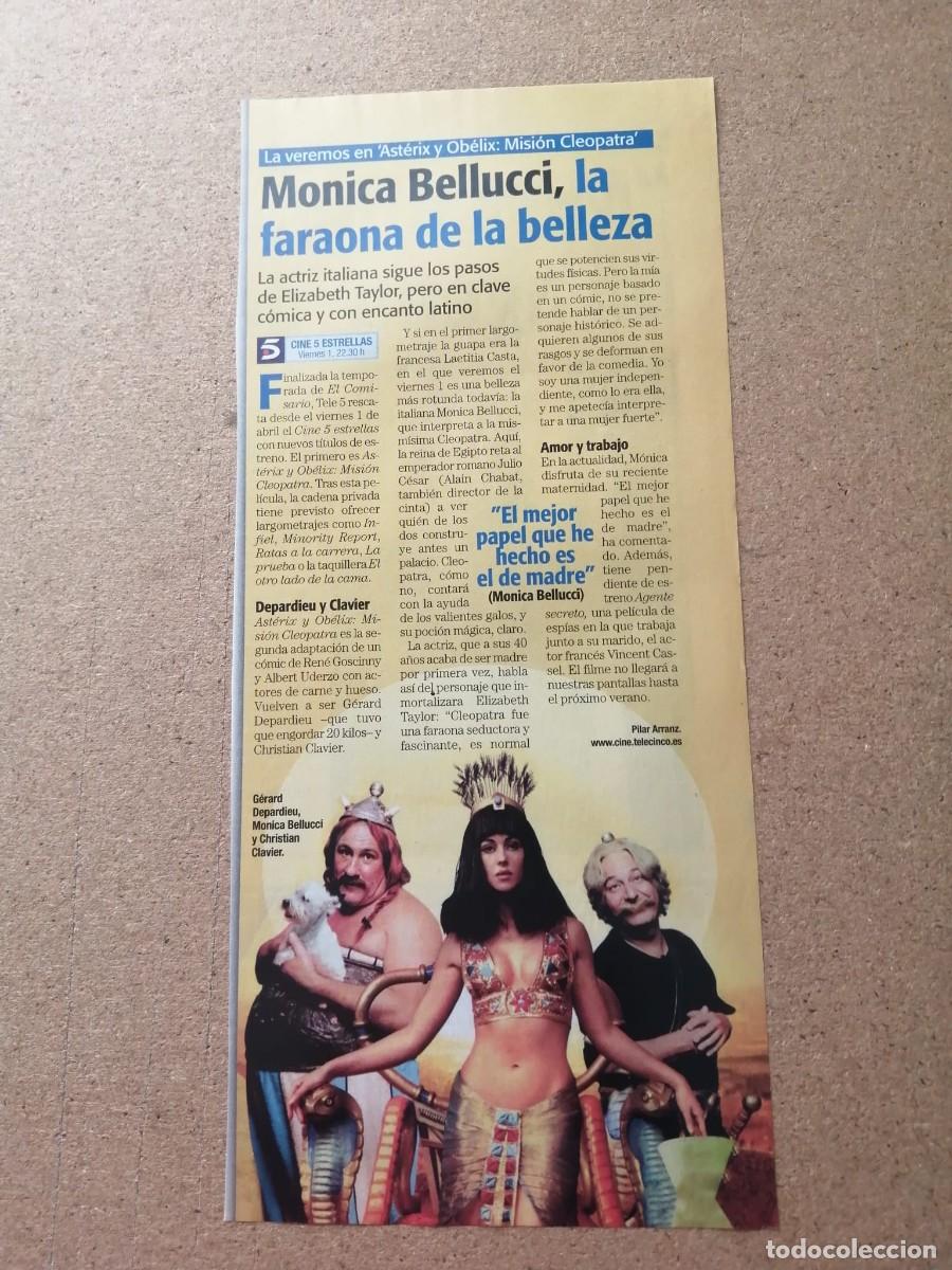 Otros art&iacute;culos de coleccionismo en papel: ARTICULO. MONICA BELLUCCI , LA FARAONA DE LA BELLEZA