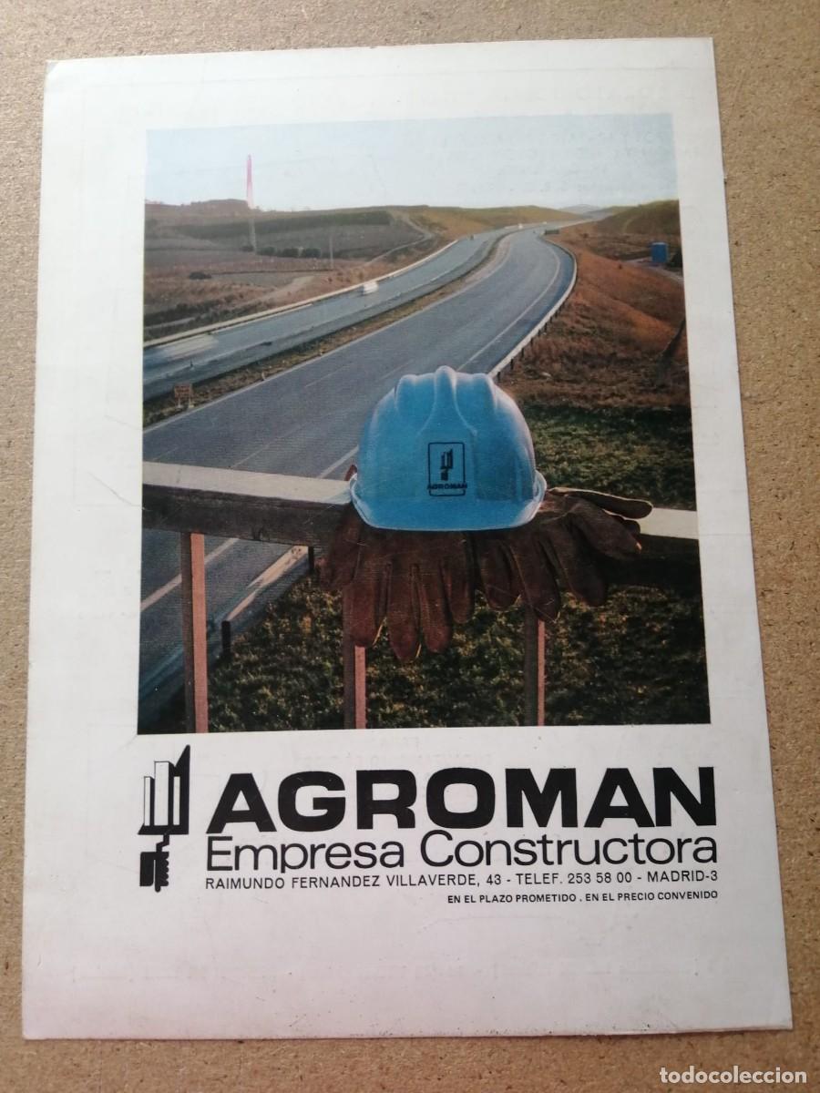 Otros art&iacute;culos de coleccionismo en papel: ANUNCIO. AGROMAN EMPRESA CONSTRUCTORA
