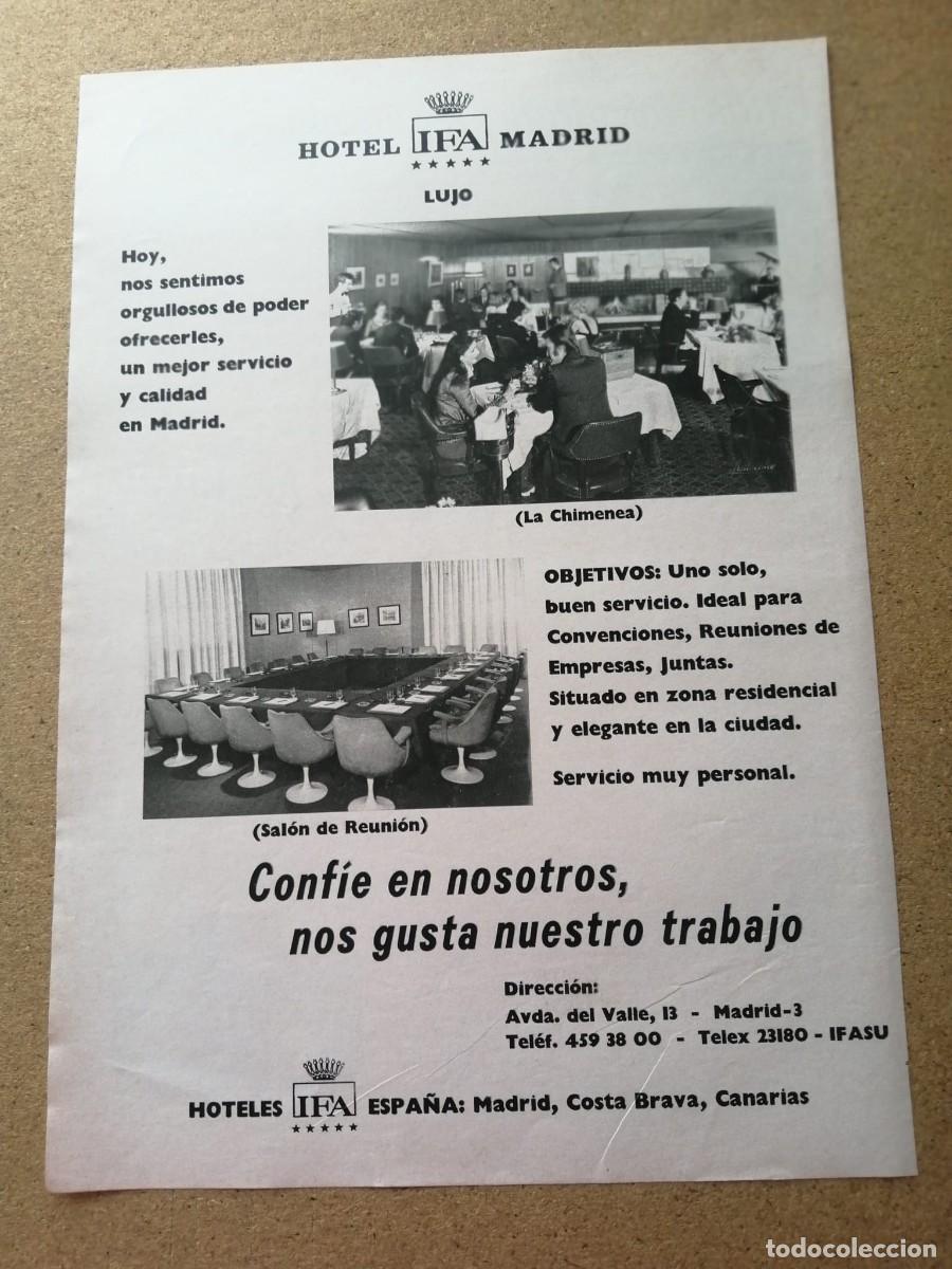 Otros art&iacute;culos de coleccionismo en papel: ANUNCIO. HOTEL IFA, MADRID