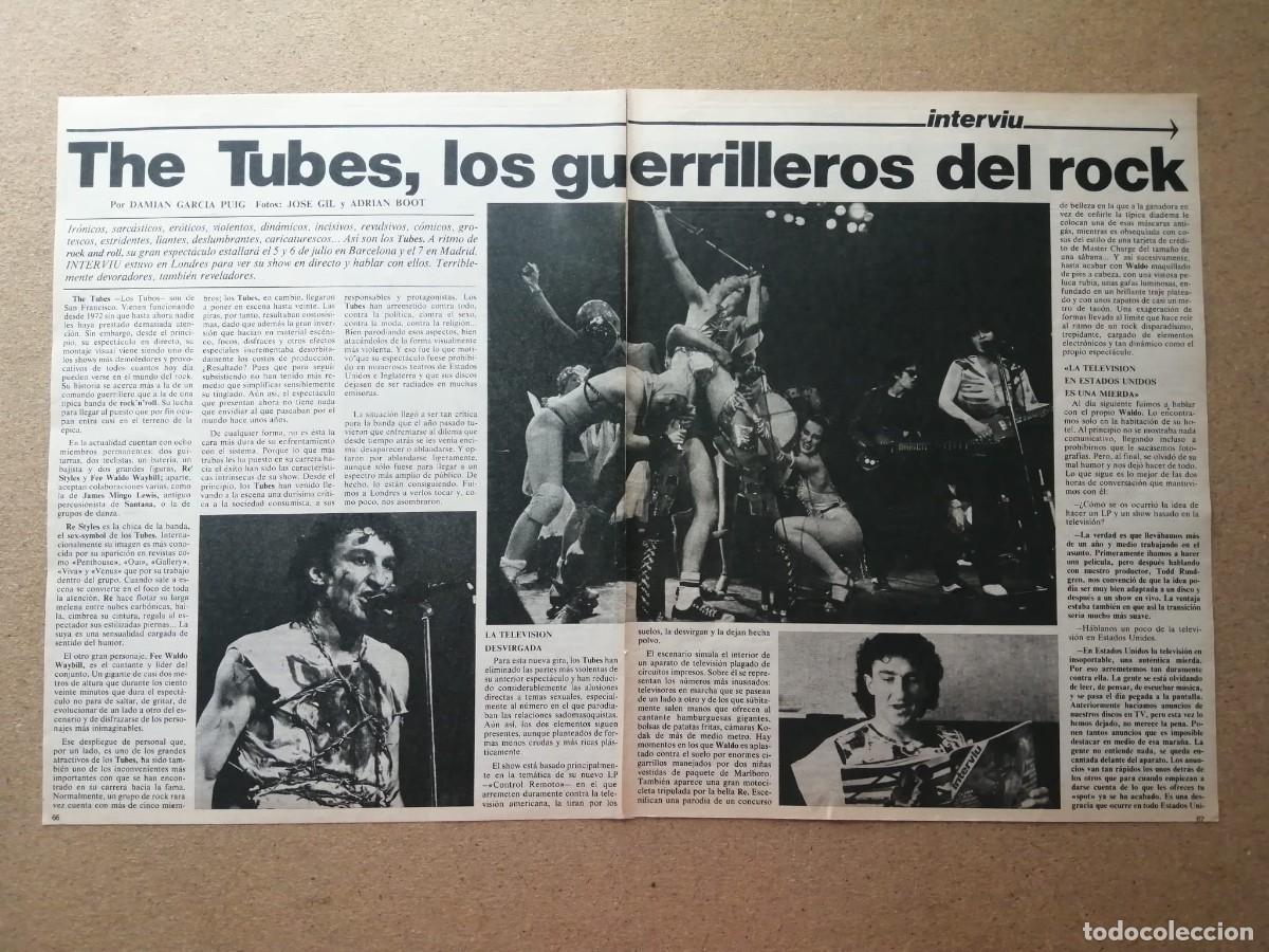 Otros art&iacute;culos de coleccionismo en papel: REPORTAJE. THE TUBES, LOS GUERRILLEROS DEL ROCK